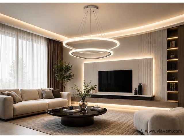 Led kroonluchter – 3 kleuren – dimbaar – p7068/2b - afbeelding 1 van  4