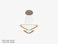Led kroonluchter – 3 kleuren – dimbaar – p7068/2s - afbeelding 1 van  4