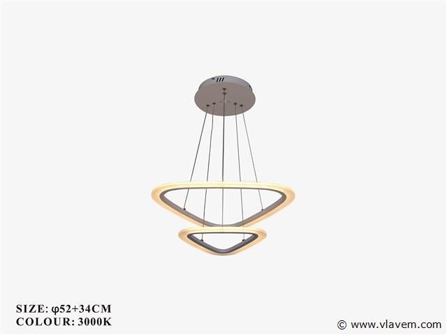 Led kroonluchter – 3 kleuren – dimbaar – p7068/2s - afbeelding 2 van  4