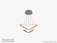 Led kroonluchter – 3 kleuren – dimbaar – p7068/2s - afbeelding 2 van  4