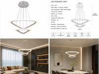 Led kroonluchter – 3 kleuren – dimbaar – p7068/2s - afbeelding 4 van  4