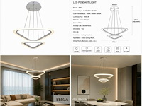 Led kroonluchter – 3 kleuren – dimbaar – p7068/2s - afbeelding 5 van  5