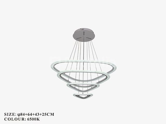 Led kroonluchter – 3 kleuren – dimbaar – p7068/4 - afbeelding 1 van  3