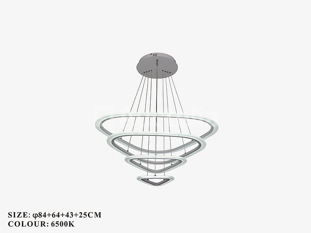 Led kroonluchter – 3 kleuren – dimbaar – p7068/4 - afbeelding 1 van  3