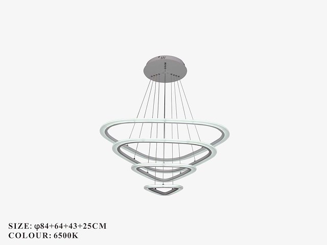 Led kroonluchter – 3 kleuren – dimbaar – p7068/4 - afbeelding 2 van  4