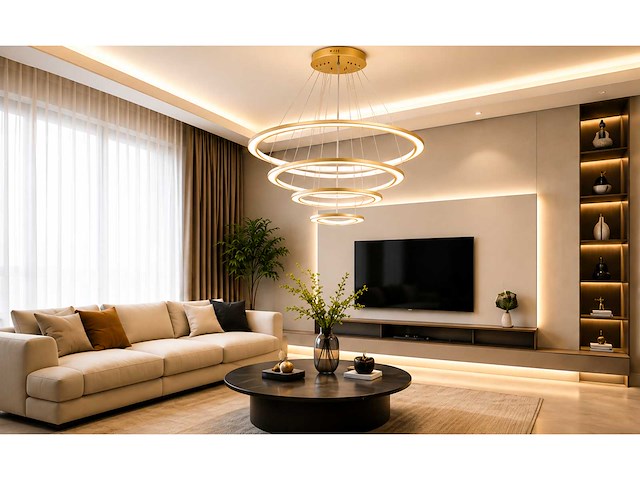 Led kroonluchter – 3 kleuren – dimbaar – p7068/4 - afbeelding 4 van  4