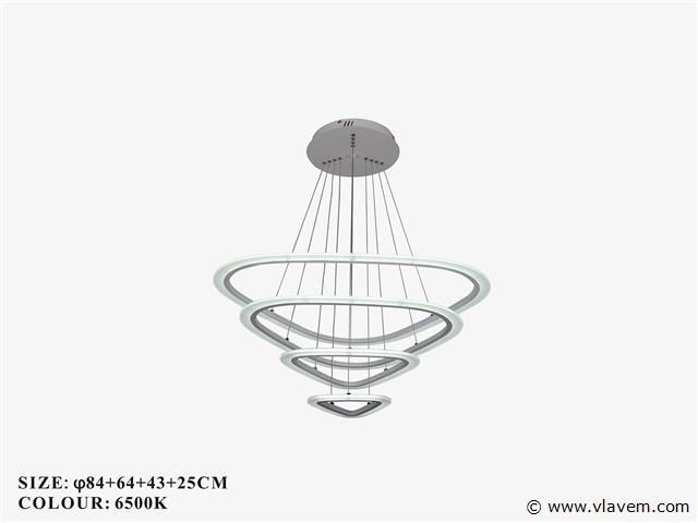 Led kroonluchter – 3 kleuren – dimbaar – p7068/4 - afbeelding 2 van  2