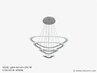 Led kroonluchter – 3 kleuren – dimbaar – p7068/4 - afbeelding 2 van  2