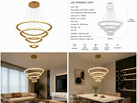 Led kroonluchter – 3 kleuren – dimbaar – p7068/4 - afbeelding 4 van  4