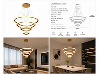 Led kroonluchter – 3 kleuren – dimbaar – p7068/4 - afbeelding 3 van  4