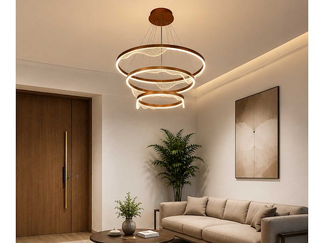 Led kroonluchter – 3 kleuren – dimbaar – p7081/3 - afbeelding 1 van  4