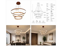 Led kroonluchter – 3 kleuren – dimbaar – p7081/3 - afbeelding 4 van  4