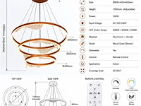 Led kroonluchter – 3 kleuren – dimbaar – p7081/3 - afbeelding 3 van  4