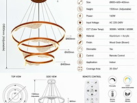Led kroonluchter – 3 kleuren – dimbaar – p7081/3 - afbeelding 4 van  5