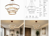 Led kroonluchter – 3 kleuren – dimbaar – p7081/3 - afbeelding 5 van  5