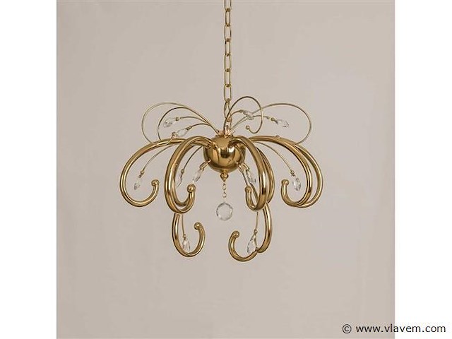 Led kroonluchter . 6015 (8+4) . goud . 12 lampjes . 58w . 4000k neutraal wit . aluminium - afbeelding 1 van  3