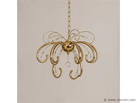 Led kroonluchter . 6015 (8+4) . goud . 12 lampjes . 58w . 4000k neutraal wit . aluminium - afbeelding 1 van  3