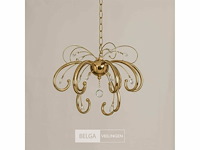 Led kroonluchter – 6015 (8+4) – goud – 12 lampjes – 58w – 4000k neutraal wit – aluminium - afbeelding 1 van  4