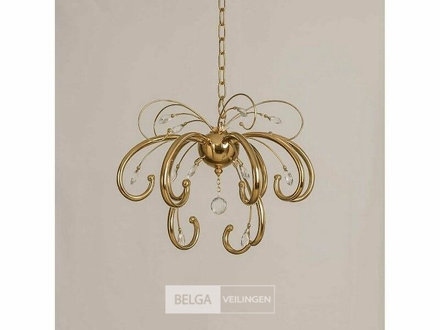 Led kroonluchter – 6015 (8+4) – goud – 12 lampjes – 58w – 4000k neutraal wit – aluminium - afbeelding 1 van  4