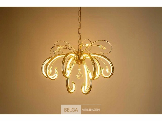 Led kroonluchter – 6015 (8+4) – goud – 12 lampjes – 58w – 4000k neutraal wit – aluminium - afbeelding 3 van  4