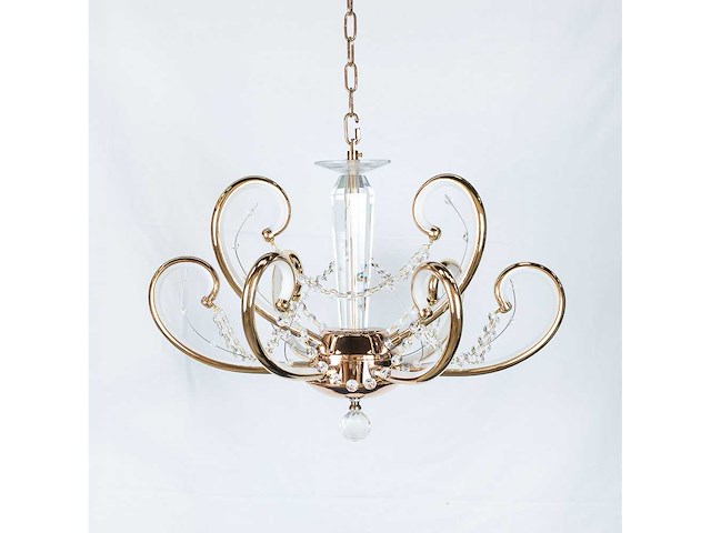 Led kroonluchter – 6016 (6+3) – goud – 9 lichten –54w – 4000k neutraal wit – aluminium - afbeelding 2 van  2