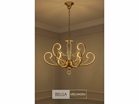 Led kroonluchter – 6016 (6+3) – goud – 9 lichten –54w – 4000k neutraal wit – aluminium - afbeelding 2 van  3