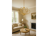 Led kroonluchter – 6016 (8+4) – goud – 12 lichten – 3000k warm wit – aluminium – elegant design - afbeelding 3 van  3