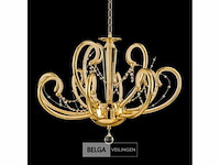 Led kroonluchter – 6016 (8+4) – goud – 12 lichten – 3000k warm wit – aluminium – elegant design - afbeelding 3 van  4