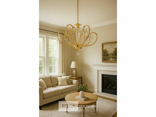 Led kroonluchter – 6016 (8+4) – goud – 12 lichten – 3000k warm wit – aluminium – elegant design - afbeelding 4 van  4