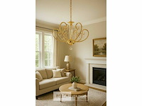 Led kroonluchter – 6016 (8+4) – goud – 12 lichten – 3000k warm wit – aluminium – elegant design - afbeelding 4 van  4