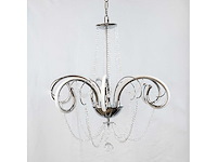 Led kroonluchter – 6017/6 – zilver – 6 lampjes – 48w – 3200k neutraal wit – aluminium - afbeelding 2 van  2