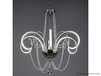 Led kroonluchter – 6017/6 – zilver – 6 lampjes - afbeelding 2 van  3