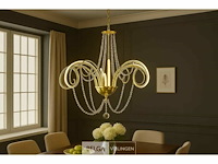 Led kroonluchter – 6017/8 – goud – 8 lichten – 64w – 4000k neutraal wit – aluminium - afbeelding 2 van  5