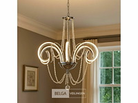 Led kroonluchter – 6017/8 – goud – 8 lichten – 64w – 4000k neutraal wit – aluminium - afbeelding 4 van  5