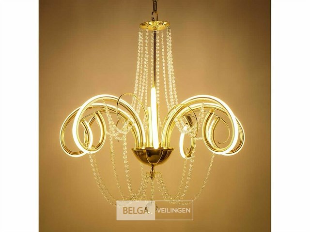 Led kroonluchter – 6017/8 – goud – 8 lichten – 64w – 4000k neutraal wit – aluminium - afbeelding 5 van  5