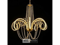 Led kroonluchter – 6017/8 – goud – 8 lichten – 64w – 4000k neutraal wit – aluminium - afbeelding 3 van  5