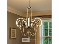 Led kroonluchter – 6017/8 – goud – 8 lichten – 64w – 4000k neutraal wit – aluminium - afbeelding 4 van  5