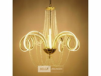 Led kroonluchter – 6017/8 – goud – 8 lichten – 64w – 4000k neutraal wit – aluminium - afbeelding 5 van  5