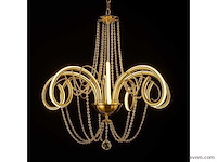 Led kroonluchter – 6017/8 – goud – 8 lichten - afbeelding 2 van  4