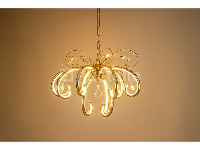 Led-kroonluchter – model 6015 (8+4) – goud – 3000k warm wit - afbeelding 3 van  3