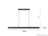 Led lineaire hanglamp – 35w – 120cm – inclusief montageset (x2) - afbeelding 6 van  6
