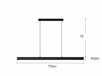 Led lineaire hanglamp – 35w – 120cm – inclusief montageset (x5) - afbeelding 7 van  7