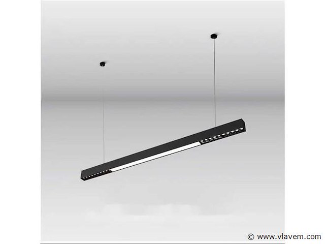 Led lineaire hanglamp – 35w – 120cm – inclusief montageset (x8) - afbeelding 2 van  5