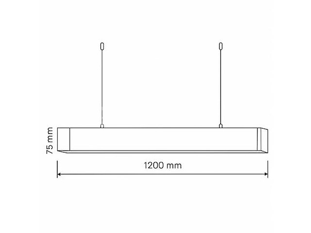 Led lineaire hanglamp wit - 40w - 120cm - 4000k neutraal wit (x4) - afbeelding 4 van  4