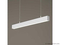 Led lineaire hanglamp wit – 40w – 120cm – 3cct kleur licht (x4) - afbeelding 2 van  4