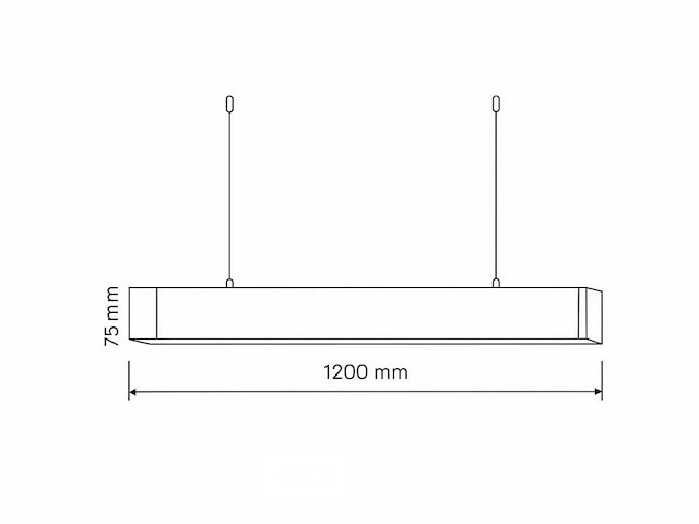 Led lineaire hanglamp wit – 40w – 120cm – 3cct kleur licht (x4) - afbeelding 4 van  5