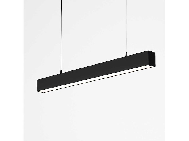 Led lineaire hanglamp zwart – 40w – 120cm – 3cct kleur licht (x4) - afbeelding 2 van  5