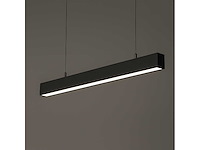 Led lineaire hanglamp zwart – 40w – 120cm – 3cct kleur licht (x4) - afbeelding 5 van  5