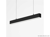 Led lineaire hanglamp zwart – 40w – 120cm – 3cct kleur licht (x4) - afbeelding 2 van  5