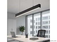 Led lineaire hanglamp zwart . 40w . 120cm . 3cct kleur licht (x4) - afbeelding 1 van  5